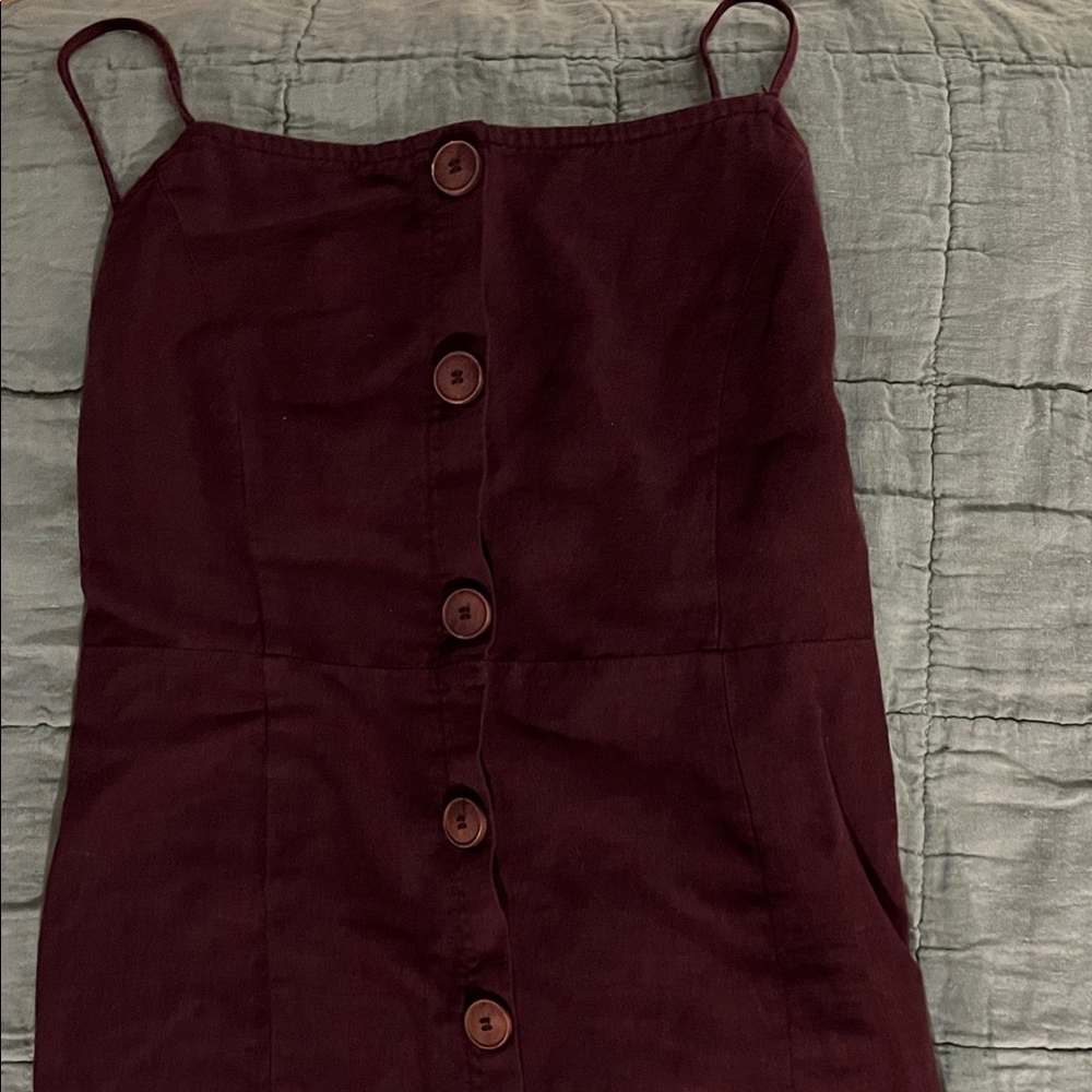 Zara Deep Purple Linen Blend Dress